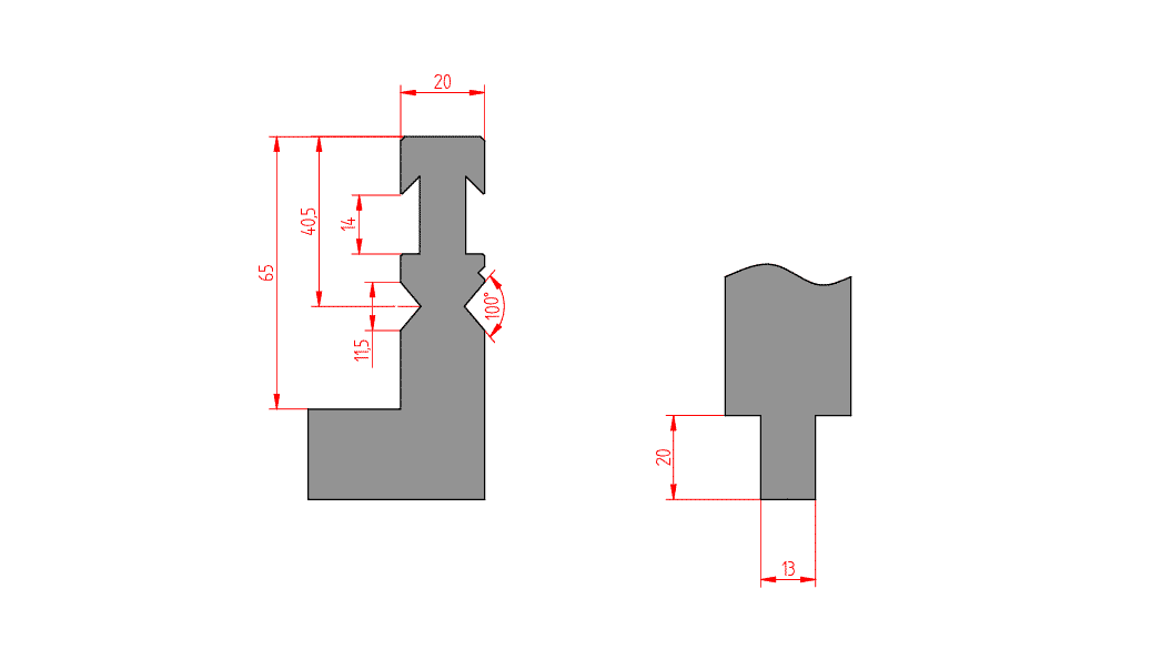 System-Bystronic-Absetzwerkzeug-Zeichnung Zeichnung System Bystronic