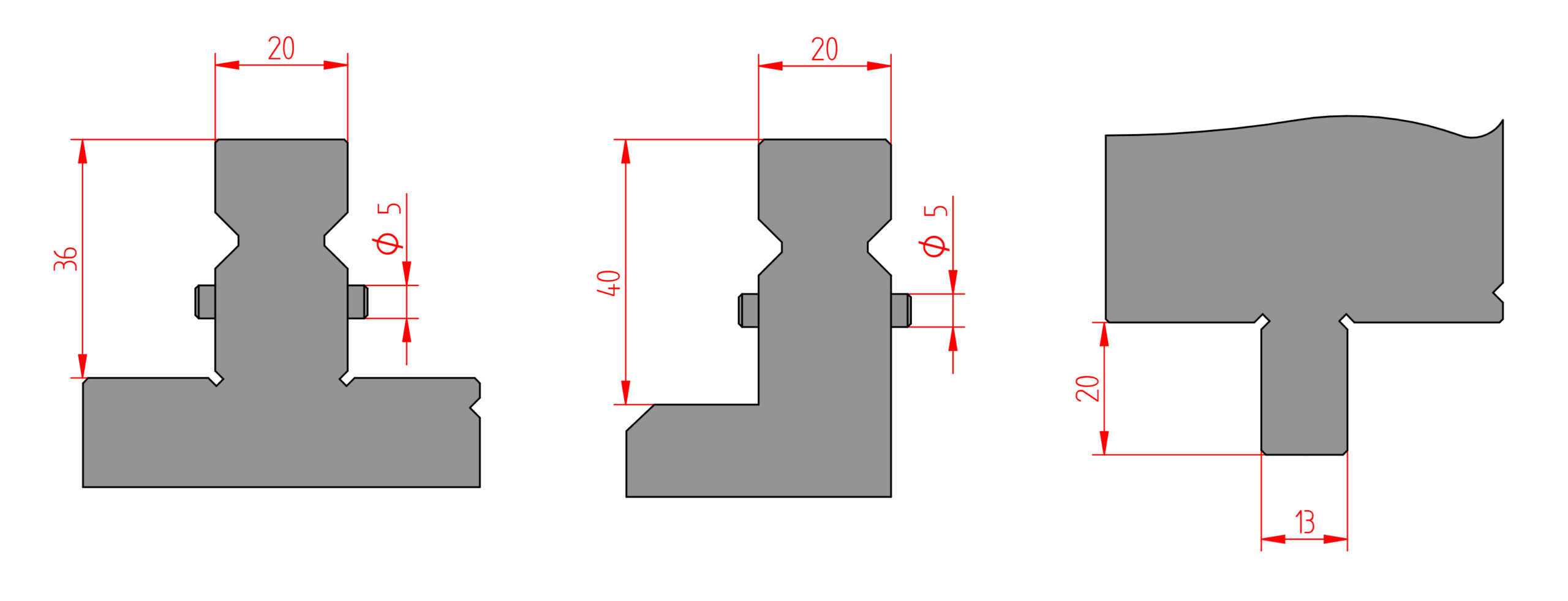 Zeichnung-System-Trumpf Maße des System Amada